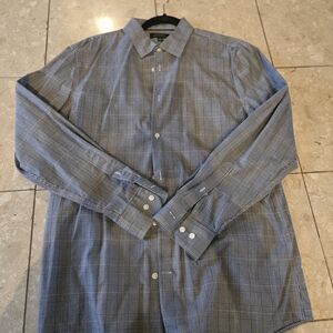 Banana Republic Men's Checkered Shirt - Large Slim